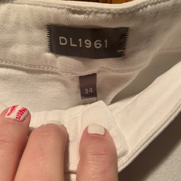 DL1961 Margaux Mid-rise Instasculpt Ankle Skinny Jeans in Porcelain size 34 - Picture 4 of 7